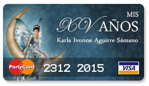 Ejemplo de tarjeta para invitación en pvc